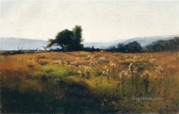 ウィラード・メトカーフ Painting - ハイフィールドの風景からの山の眺め ウィラード・リロイ・メトカーフ